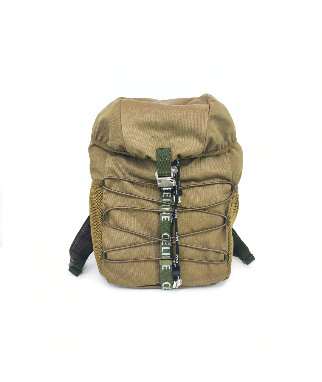 CELINE Хаки тканевый рюкзак, фото 1