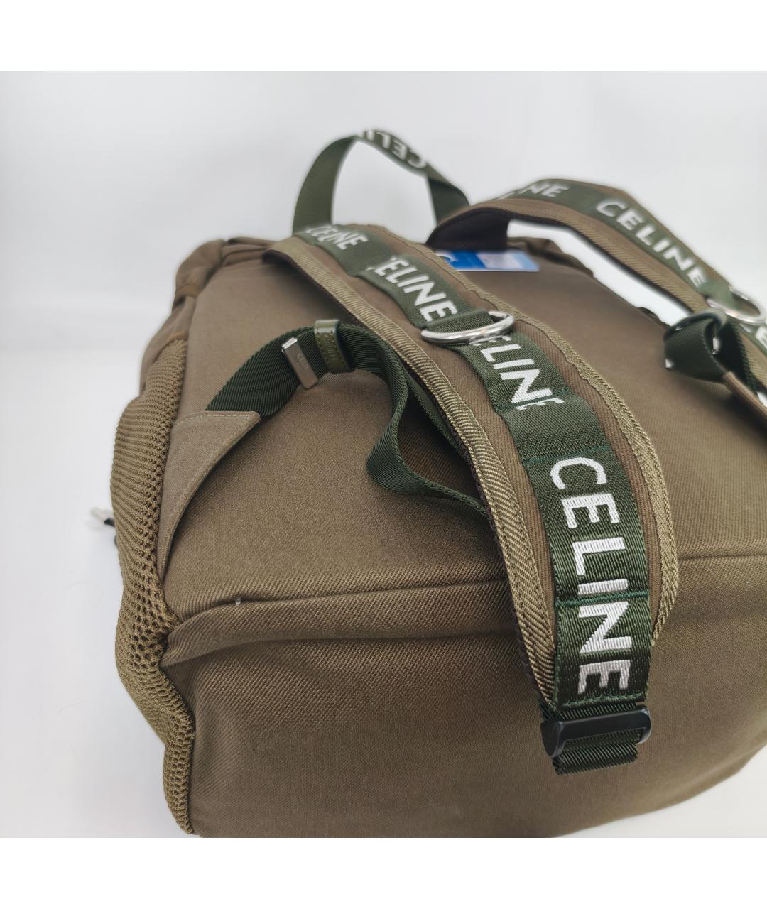 CELINE Хаки тканевый рюкзак, фото 3