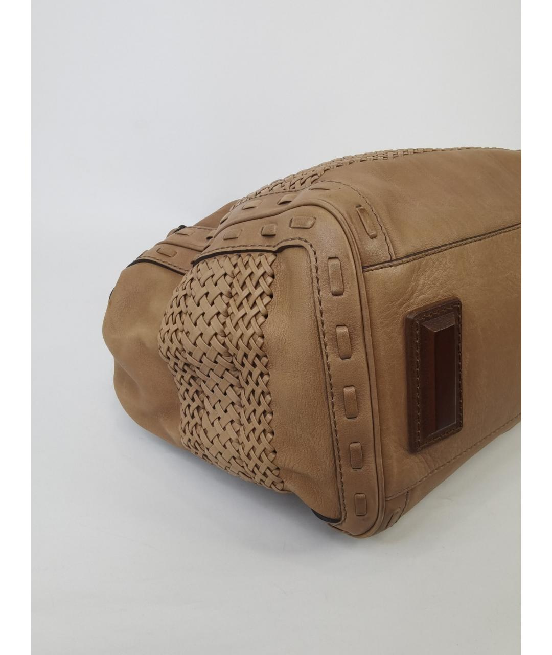 GUCCI Коричневая кожаная сумка с короткими ручками, фото 5