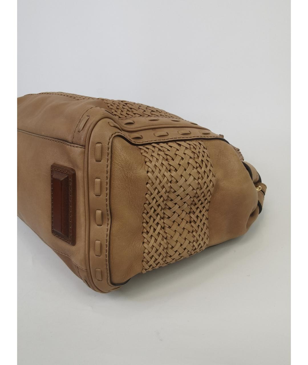 GUCCI Коричневая кожаная сумка с короткими ручками, фото 2