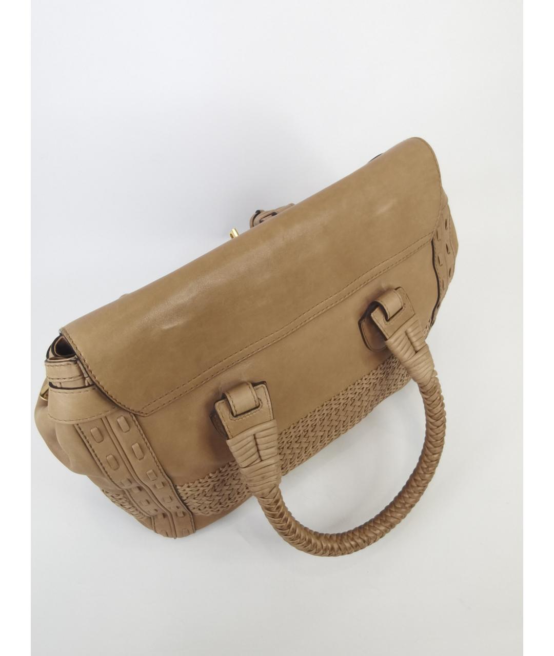 GUCCI Коричневая кожаная сумка с короткими ручками, фото 3