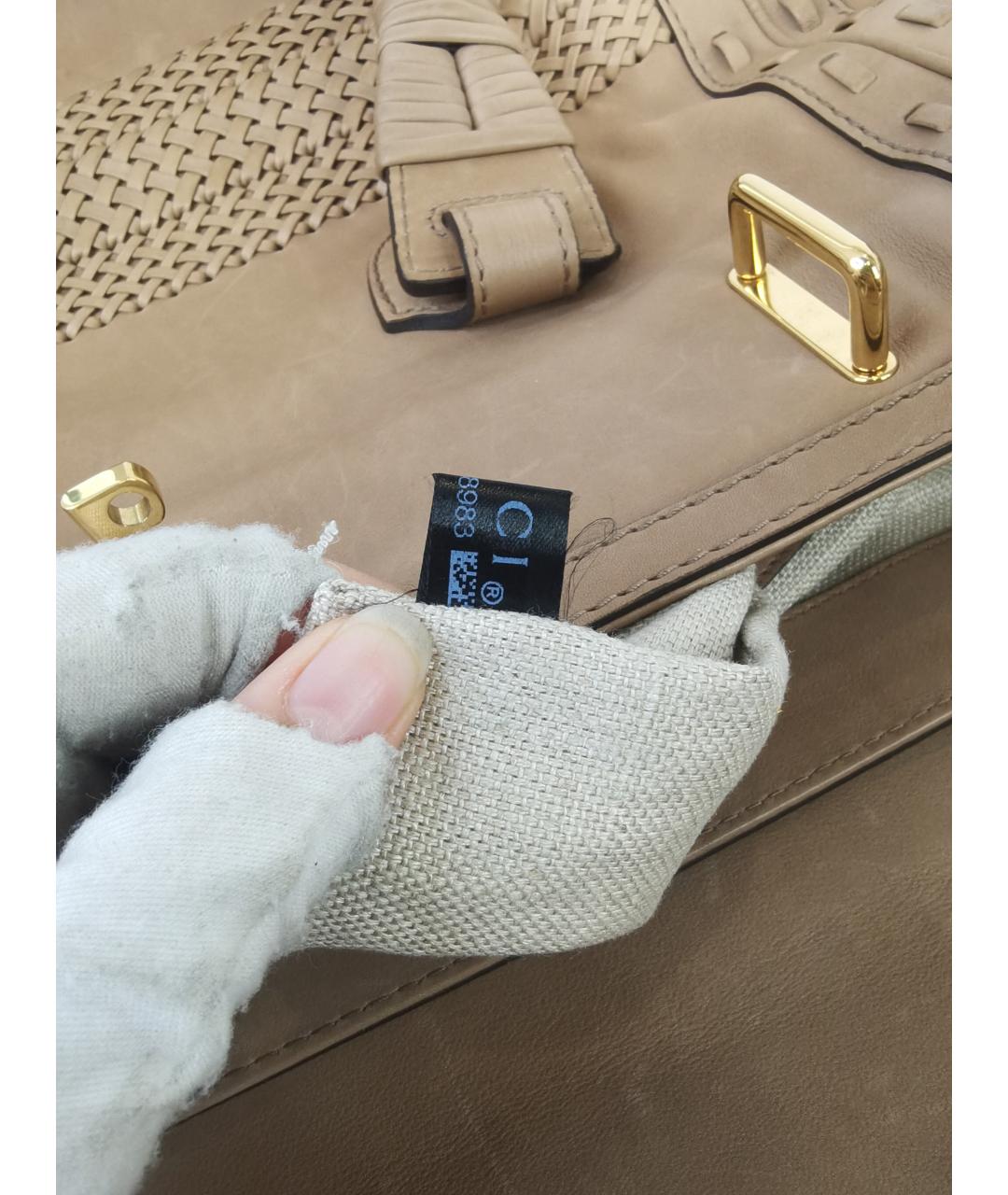 GUCCI Коричневая кожаная сумка с короткими ручками, фото 8