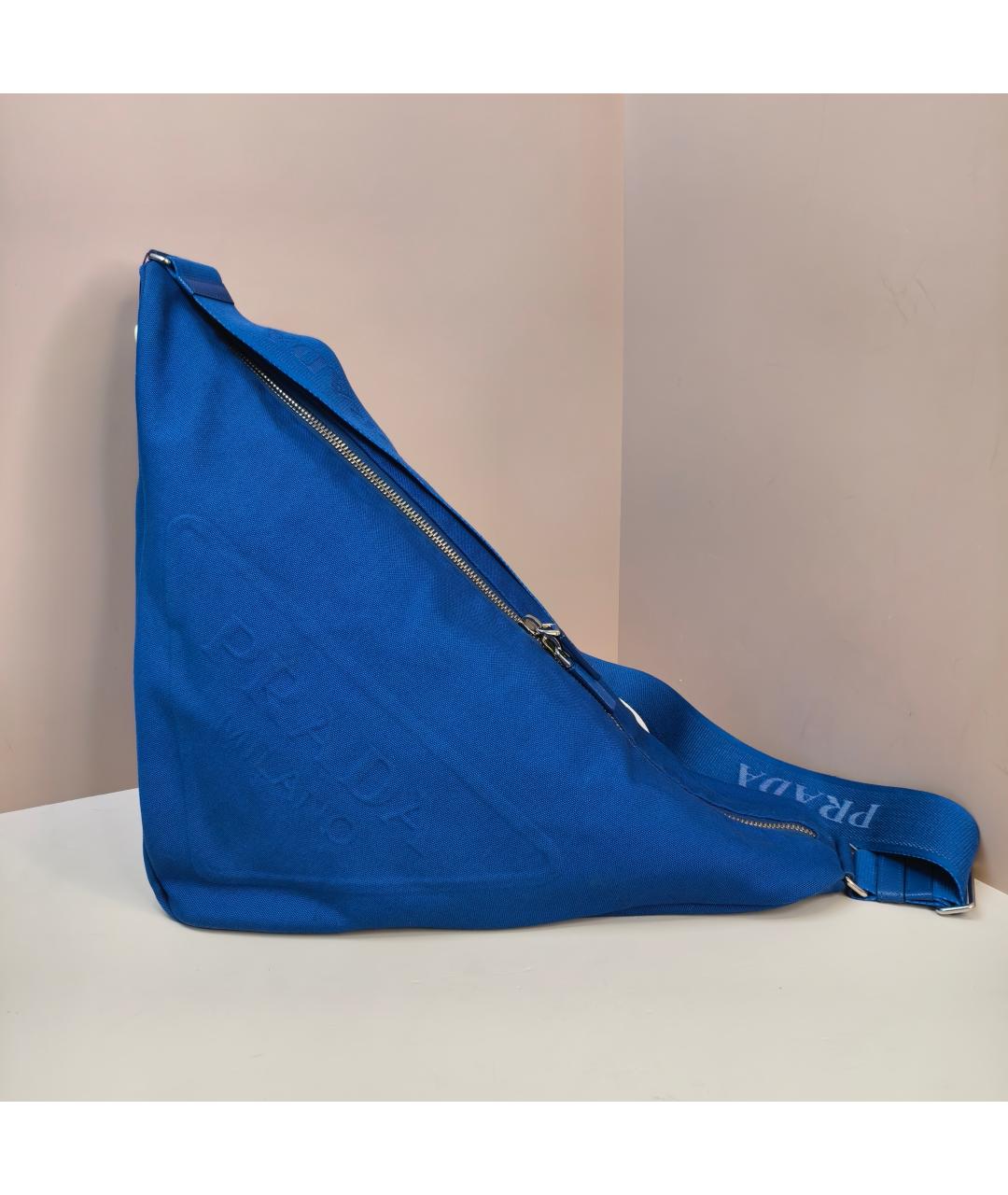 PRADA Синяя тканевая сумка через плечо, фото 10