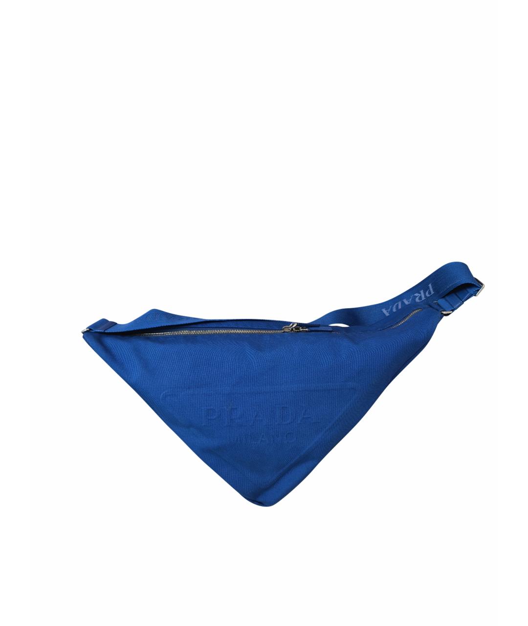 PRADA Синяя тканевая сумка через плечо, фото 1