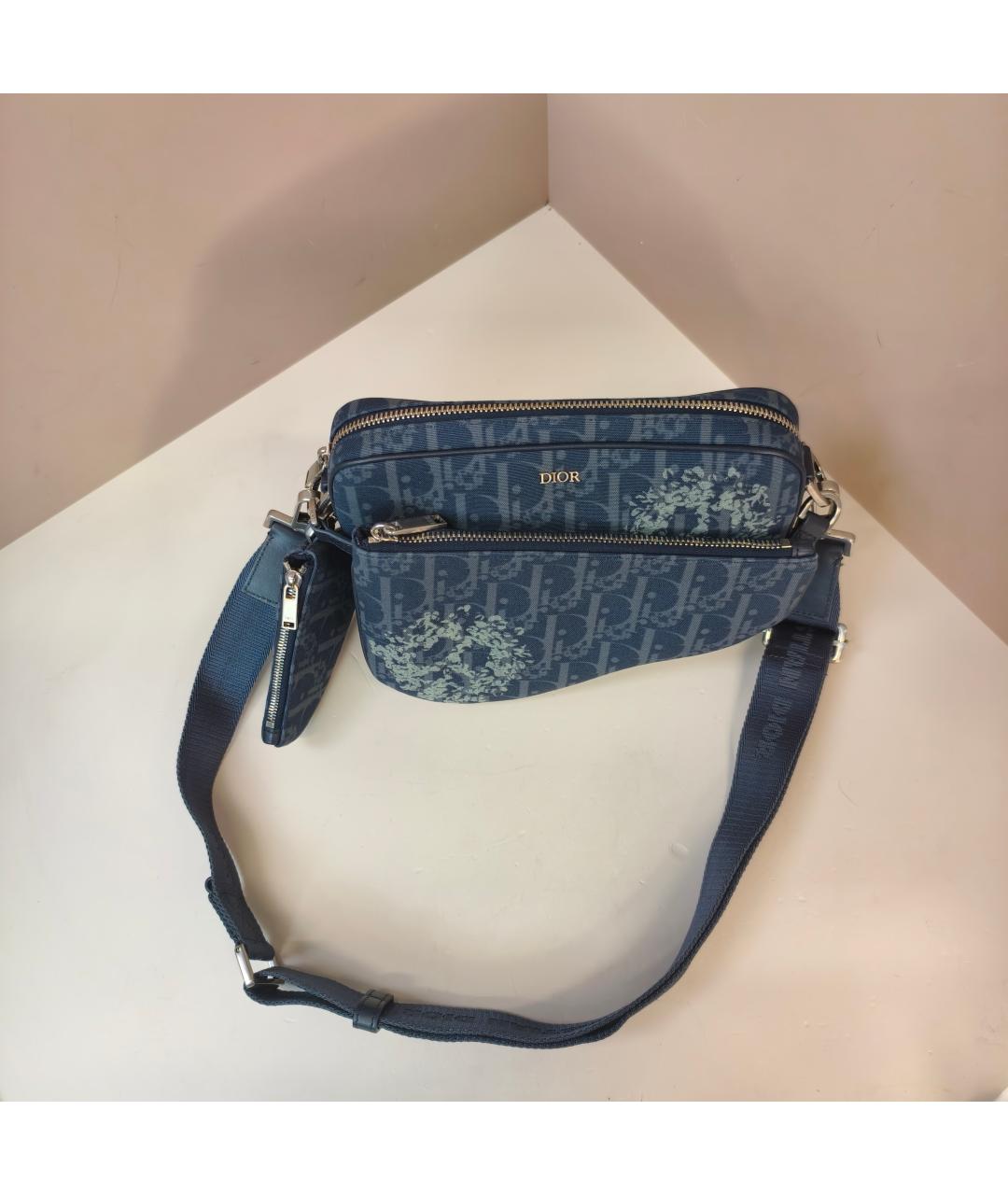 CHRISTIAN DIOR Синяя сумка через плечо, фото 5