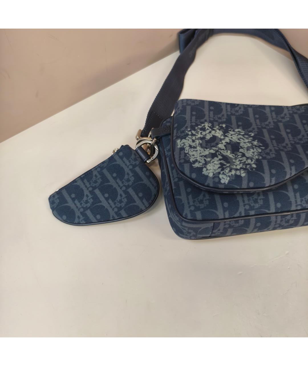 CHRISTIAN DIOR Синяя сумка через плечо, фото 6