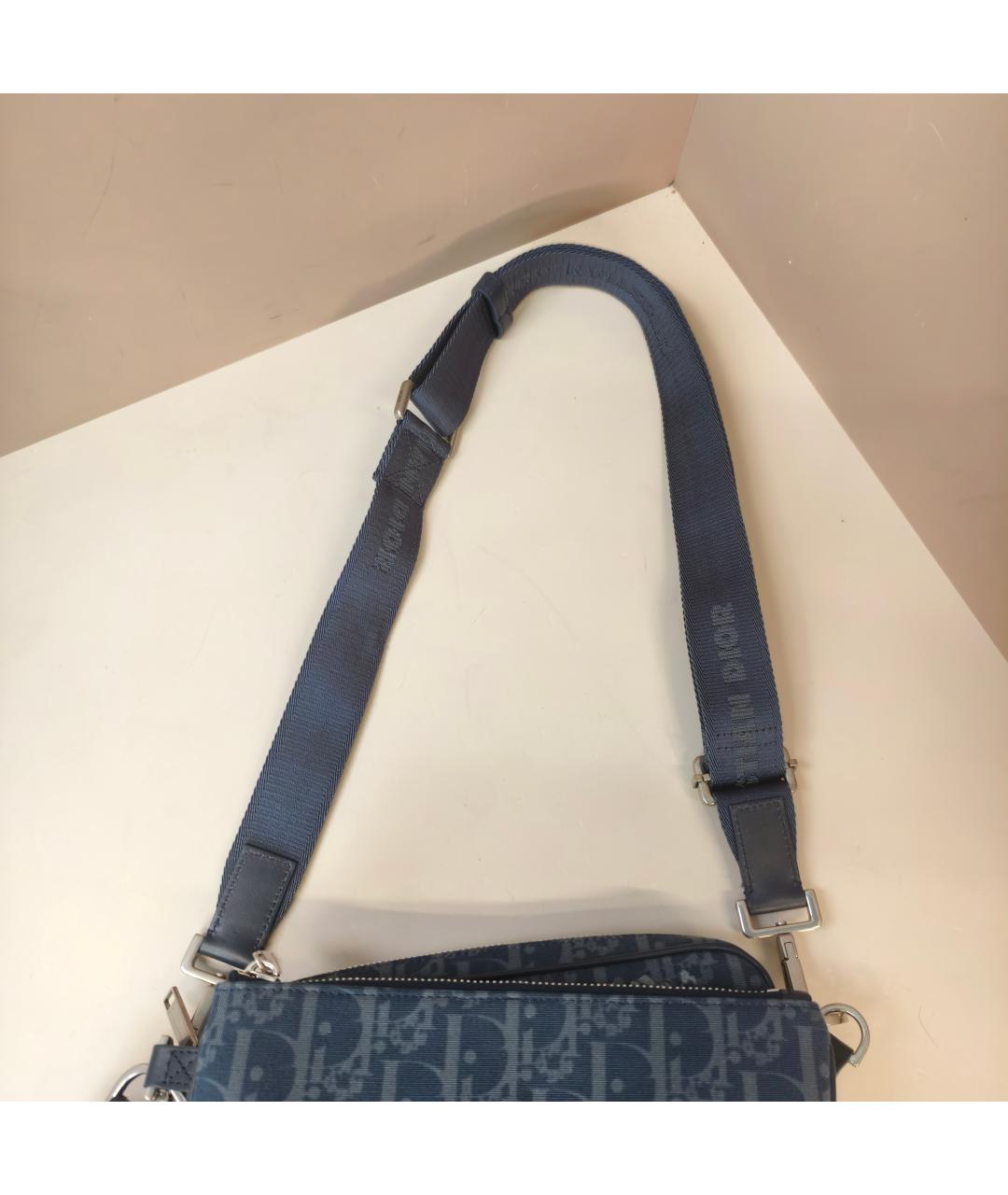 CHRISTIAN DIOR Синяя сумка через плечо, фото 7