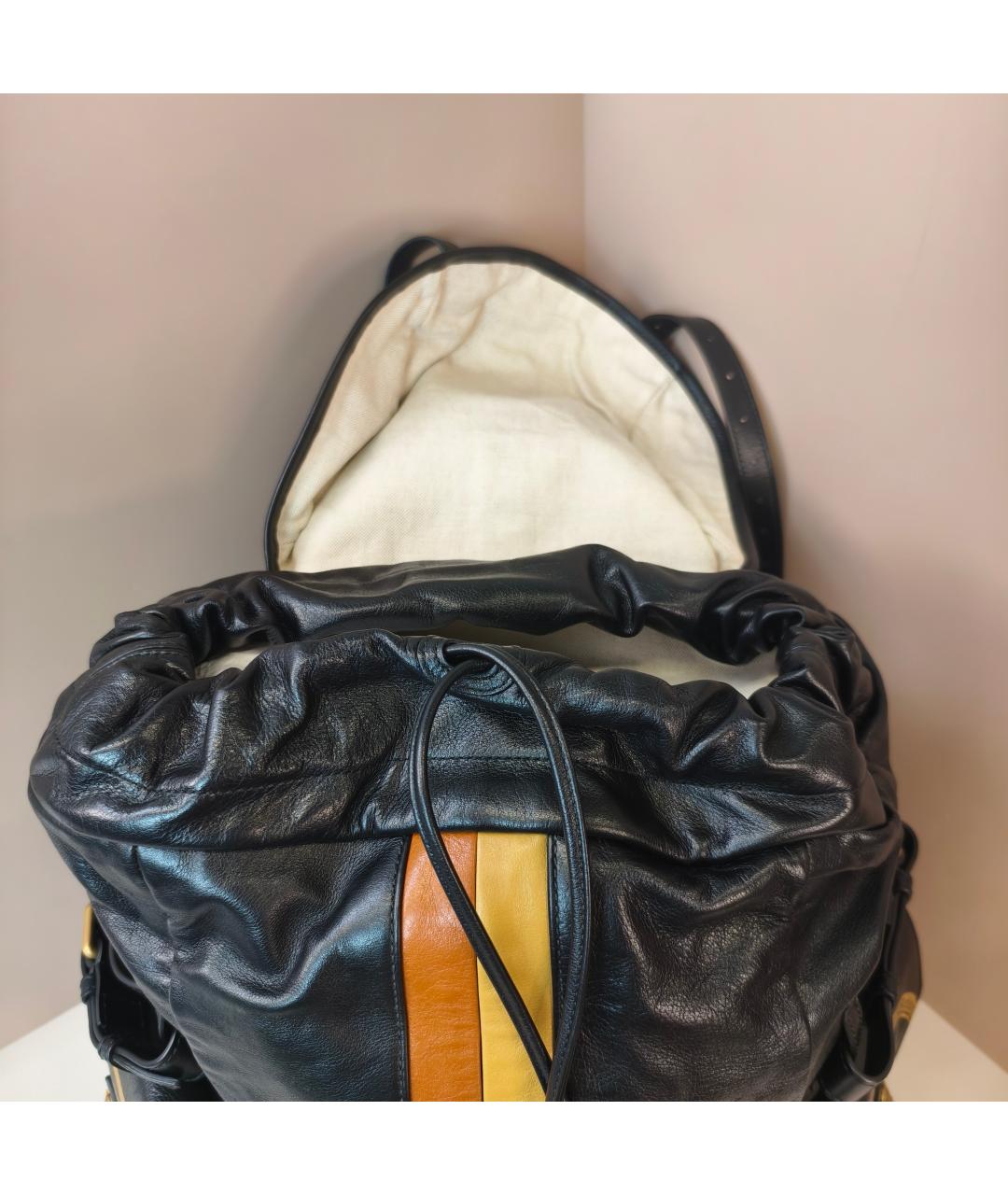 GUCCI Черный кожаный рюкзак, фото 8