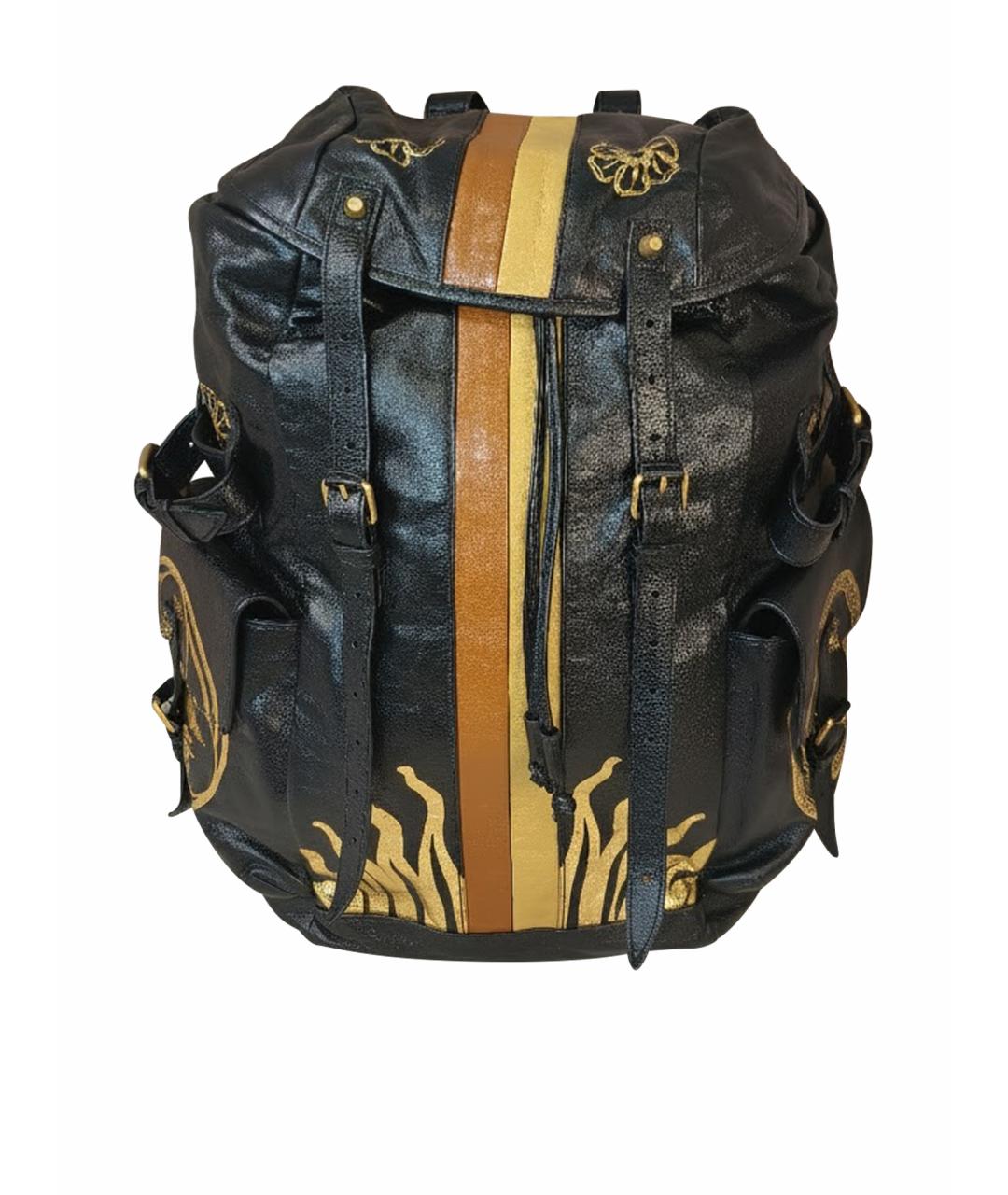 GUCCI Черный кожаный рюкзак, фото 1