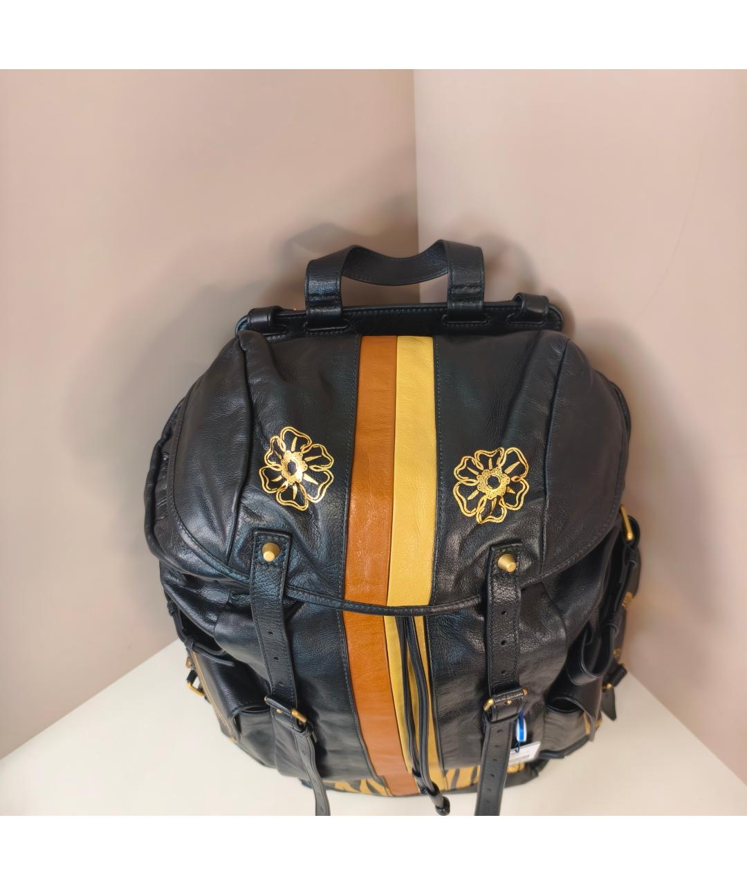 GUCCI Черный кожаный рюкзак, фото 2