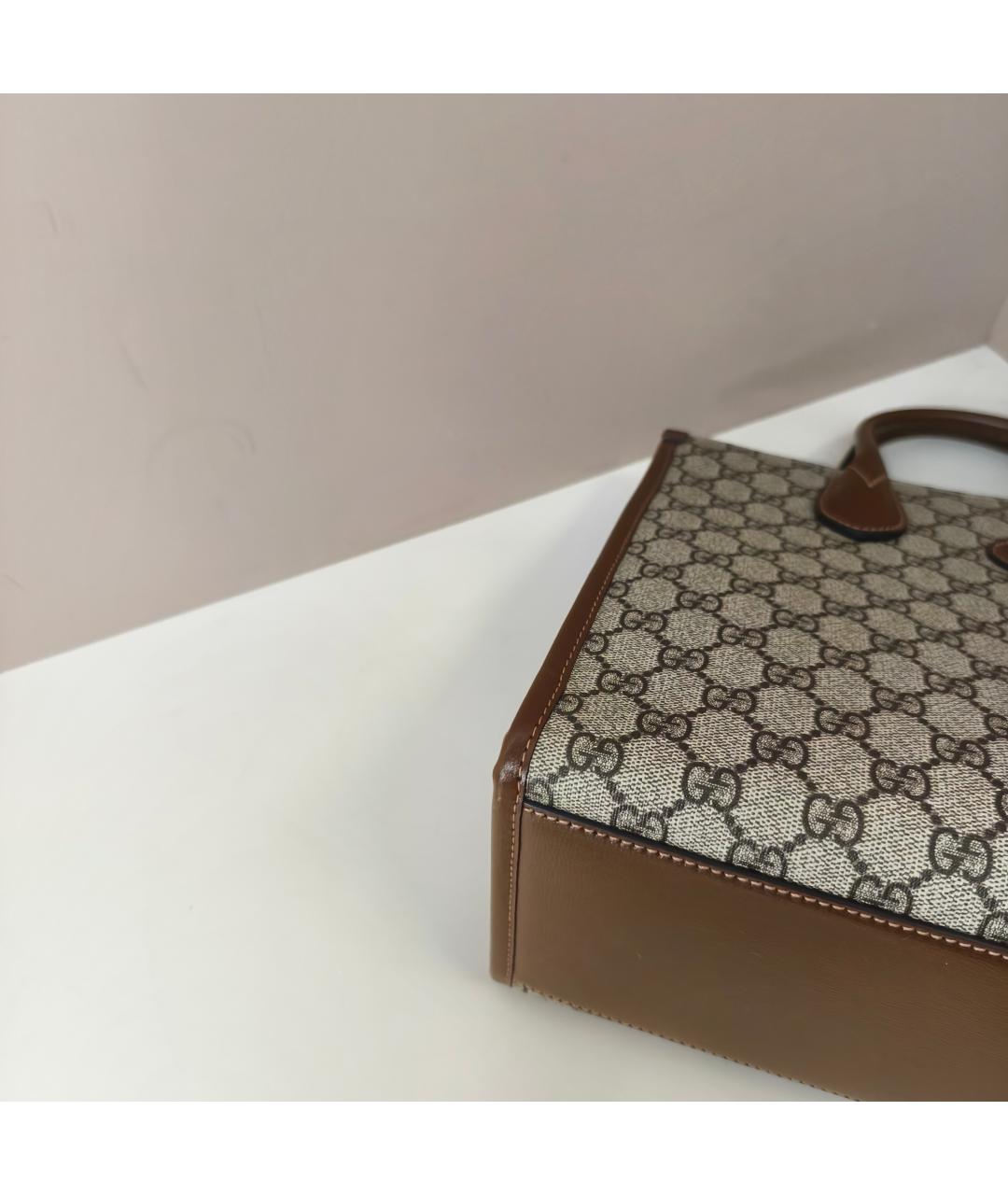 GUCCI Коричневая сумка тоут, фото 5