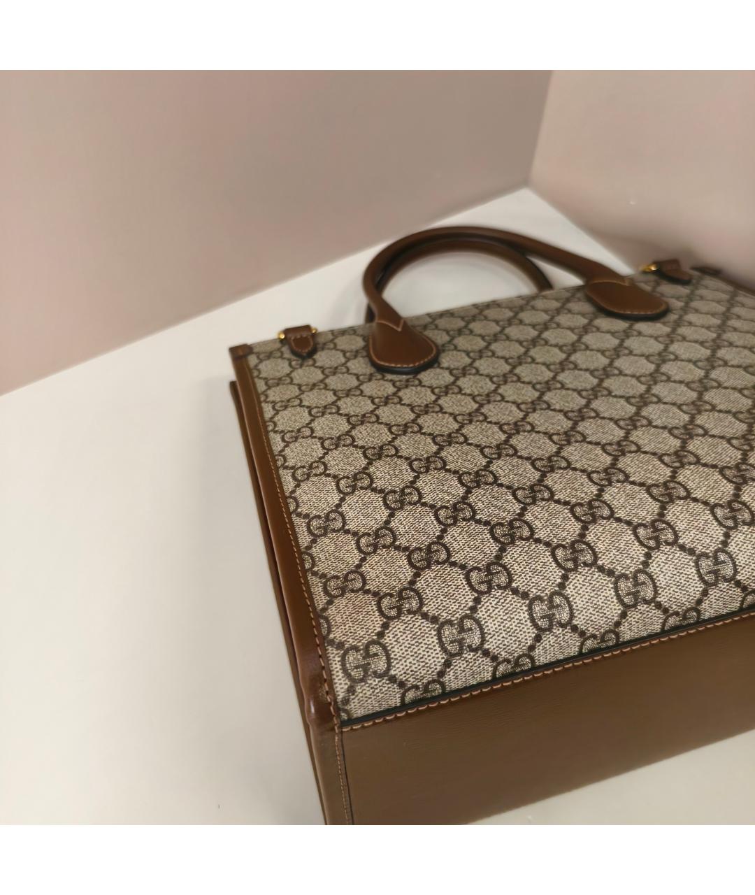 GUCCI Коричневая сумка тоут, фото 9