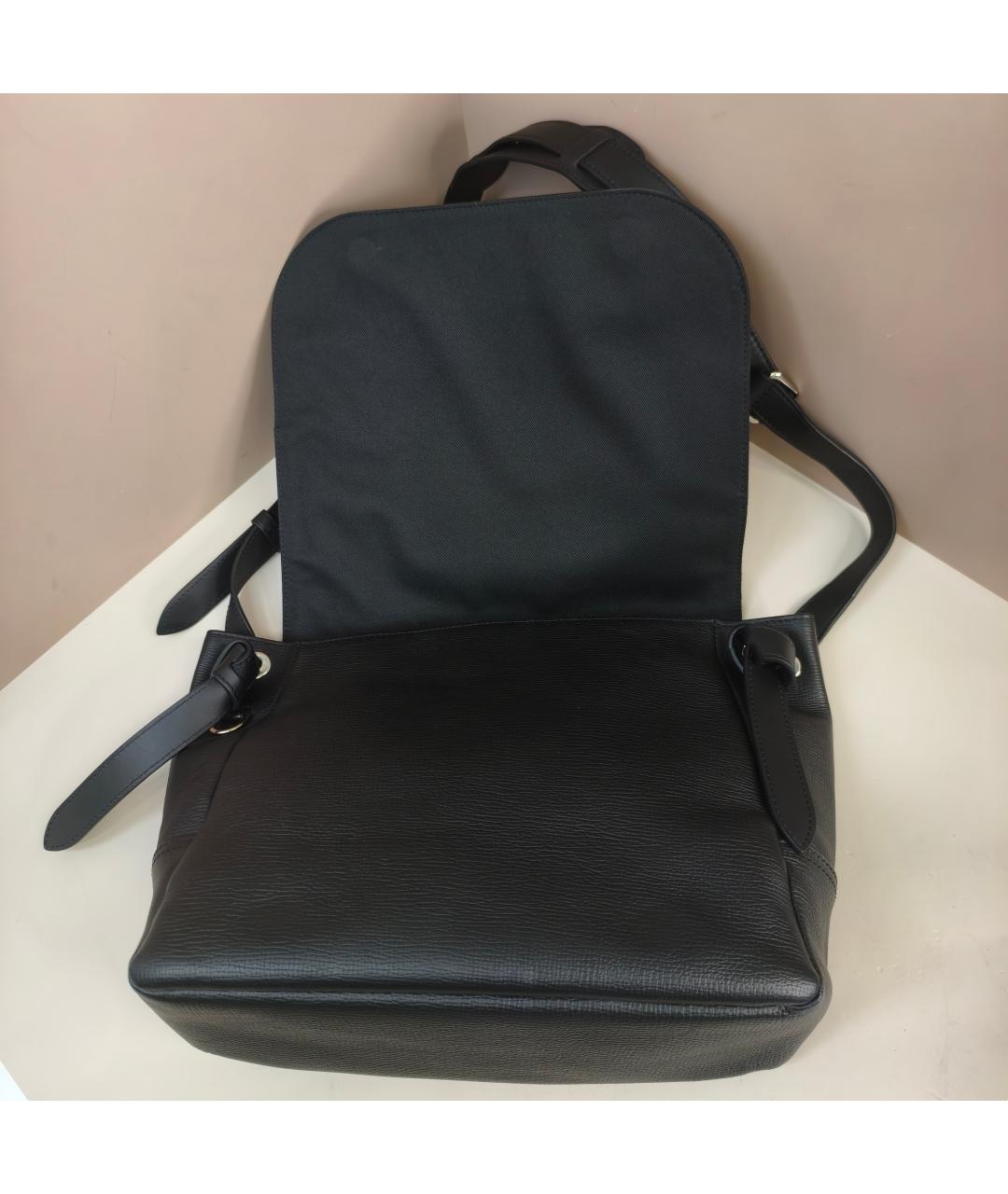 LOUIS VUITTON Черная кожаная сумка через плечо, фото 2