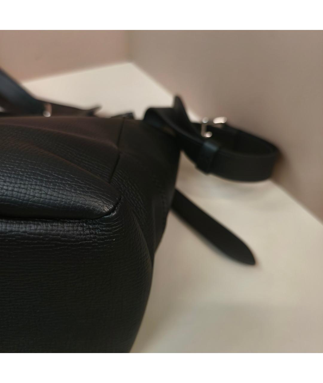 LOUIS VUITTON Черная кожаная сумка через плечо, фото 6