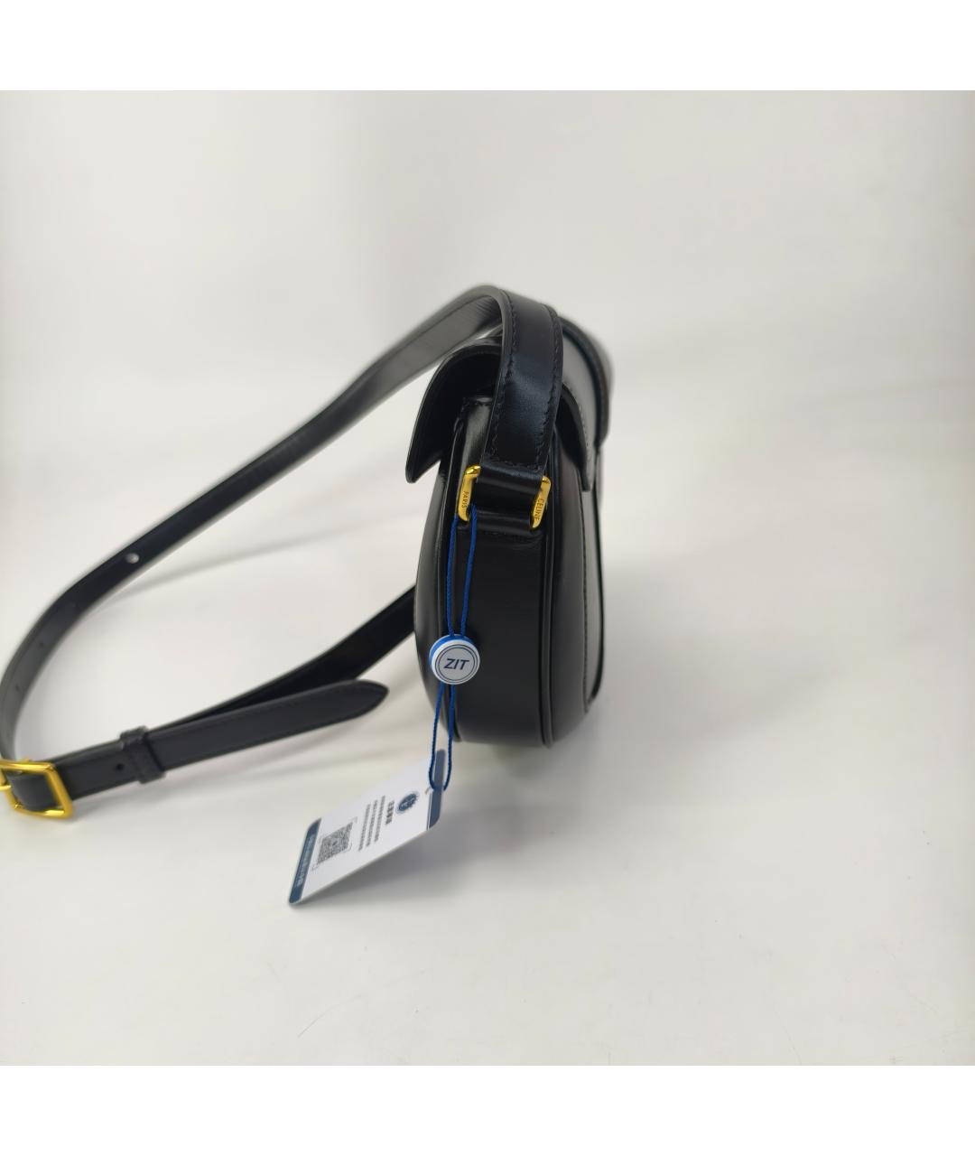 CELINE Черная кожаная сумка через плечо, фото 8