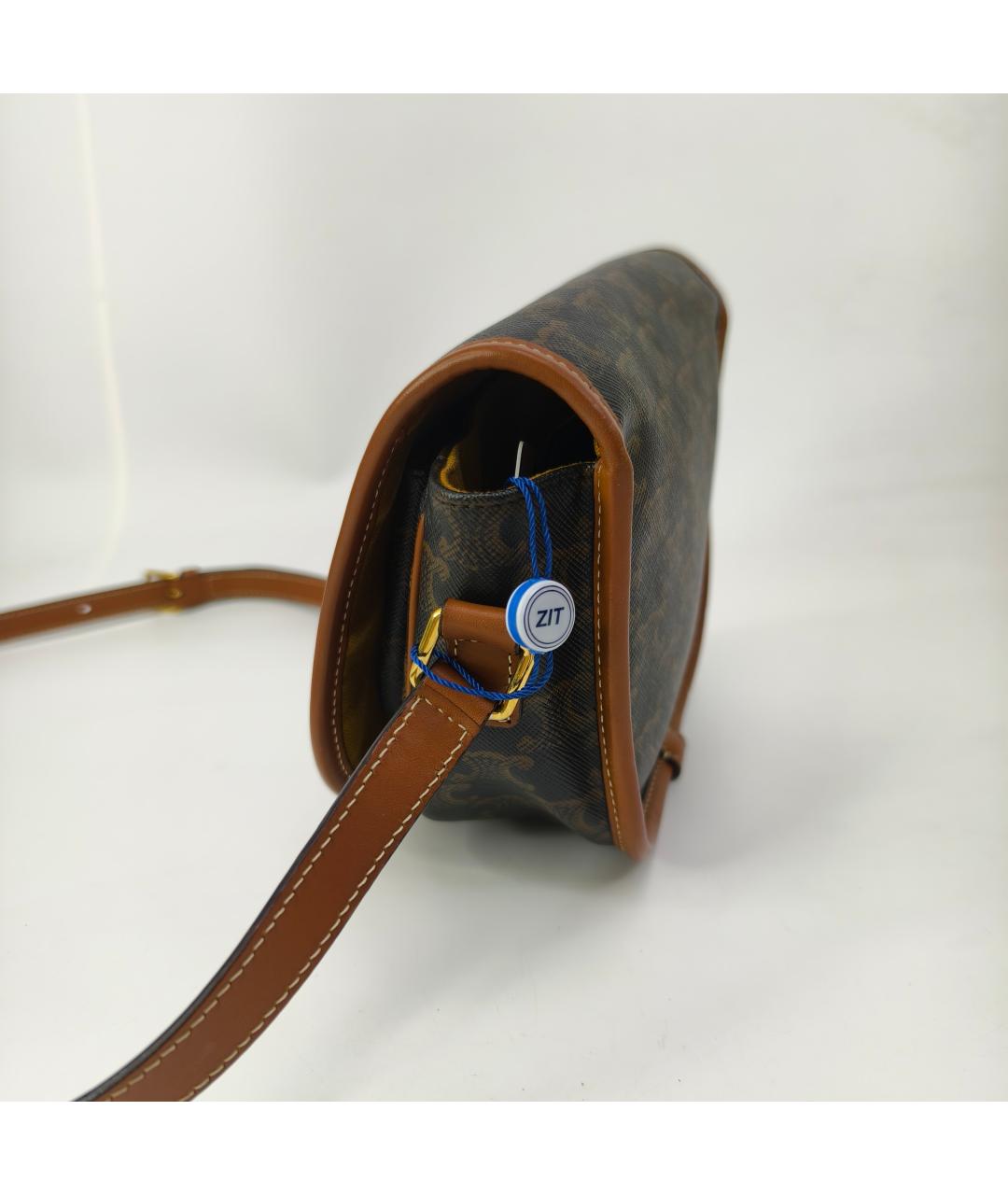 CELINE Коричневая сумка через плечо, фото 9