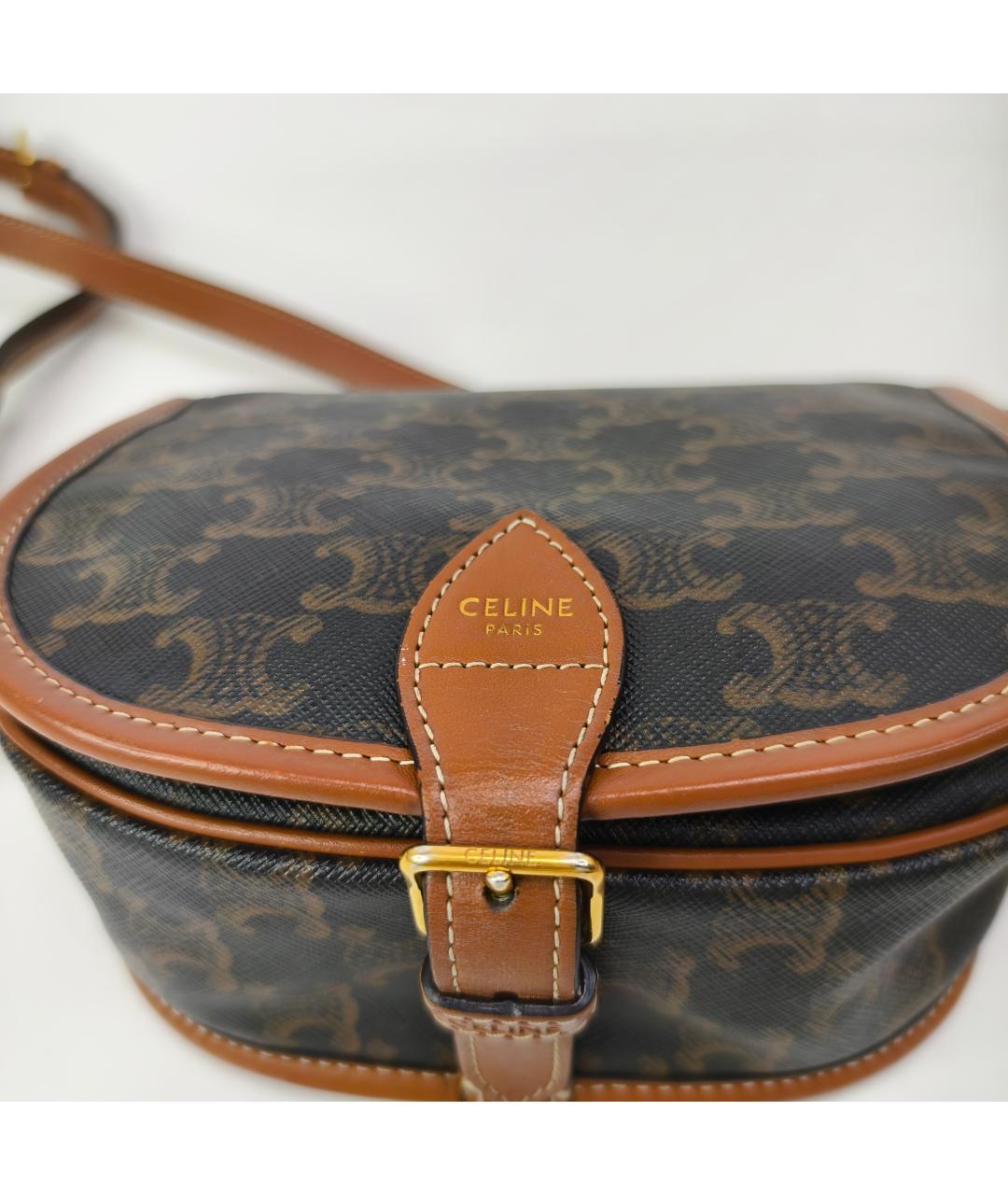 CELINE Коричневая сумка через плечо, фото 4
