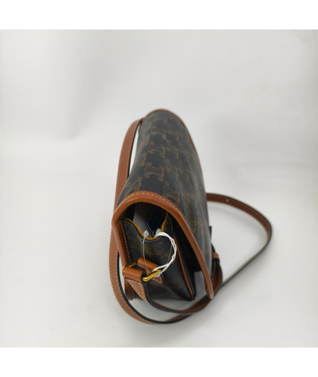 CELINE Коричневая сумка через плечо, фото 8