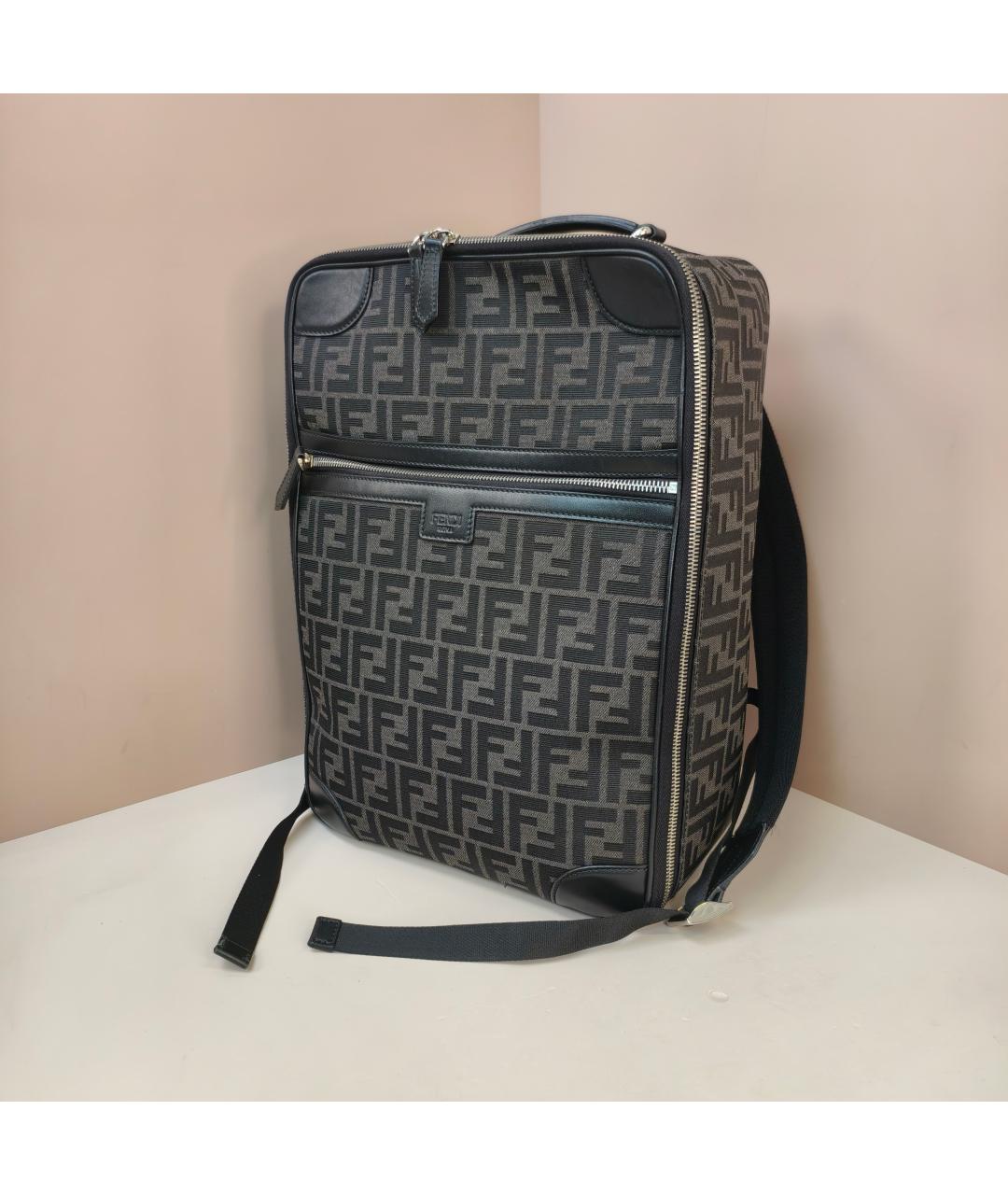 FENDI Коричневый тканевый рюкзак, фото 3