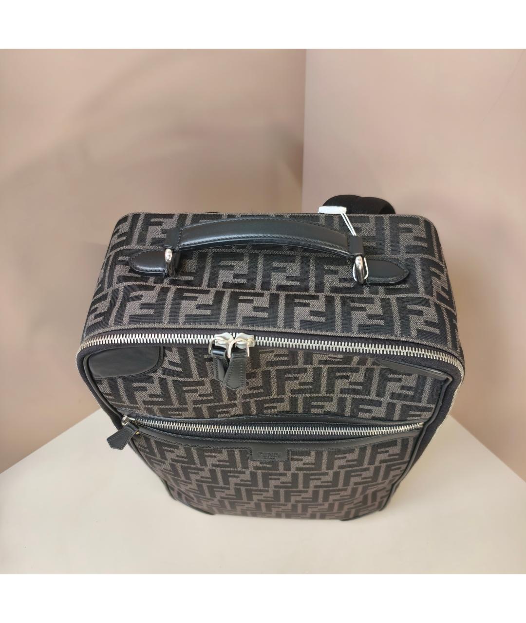 FENDI Коричневый тканевый рюкзак, фото 7