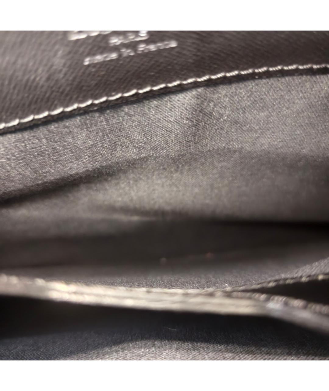 LOUIS VUITTON Черная кожаная сумка с короткими ручками, фото 5