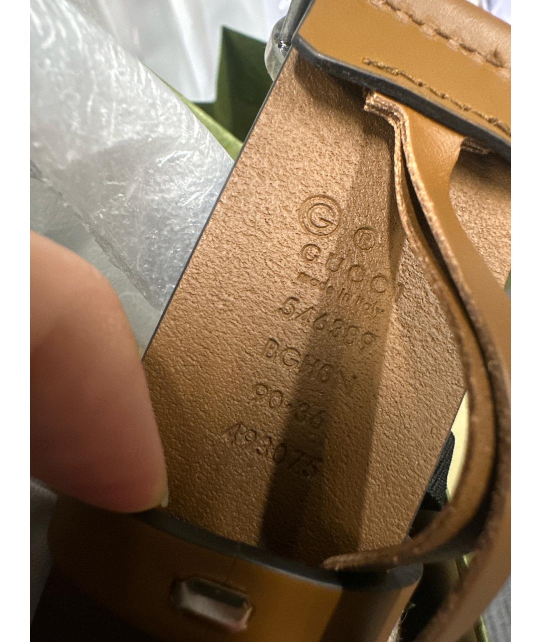 GUCCI Коричневый кожаный ремень, фото 2