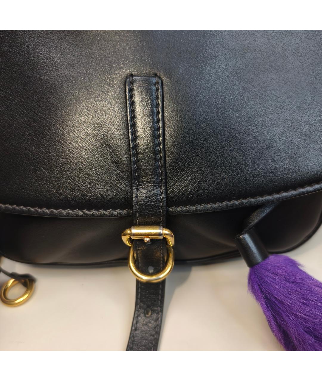 PRADA Черная кожаная сумка через плечо, фото 9