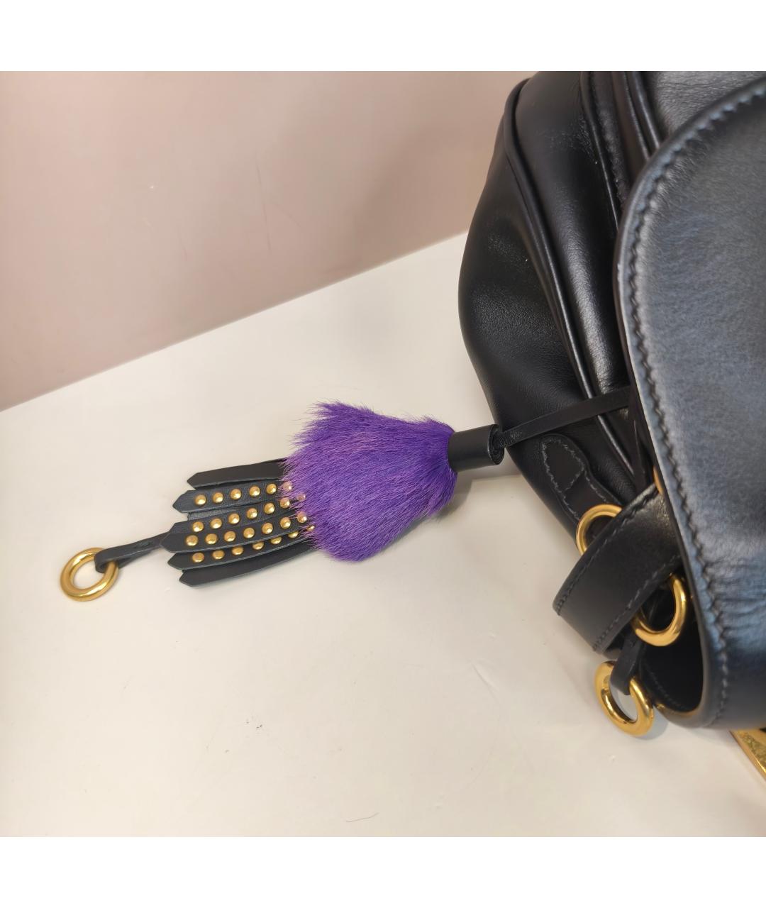 PRADA Черная кожаная сумка через плечо, фото 4