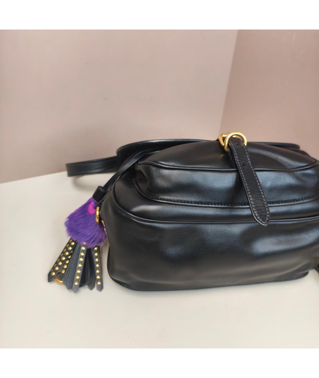 PRADA Черная кожаная сумка через плечо, фото 2