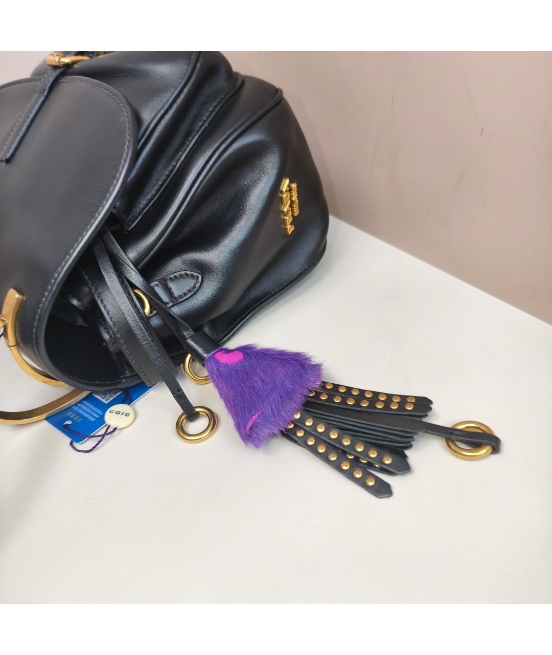 PRADA Черная кожаная сумка через плечо, фото 3