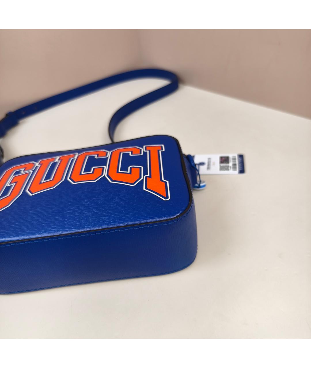 GUCCI Синяя кожаная сумка через плечо, фото 8