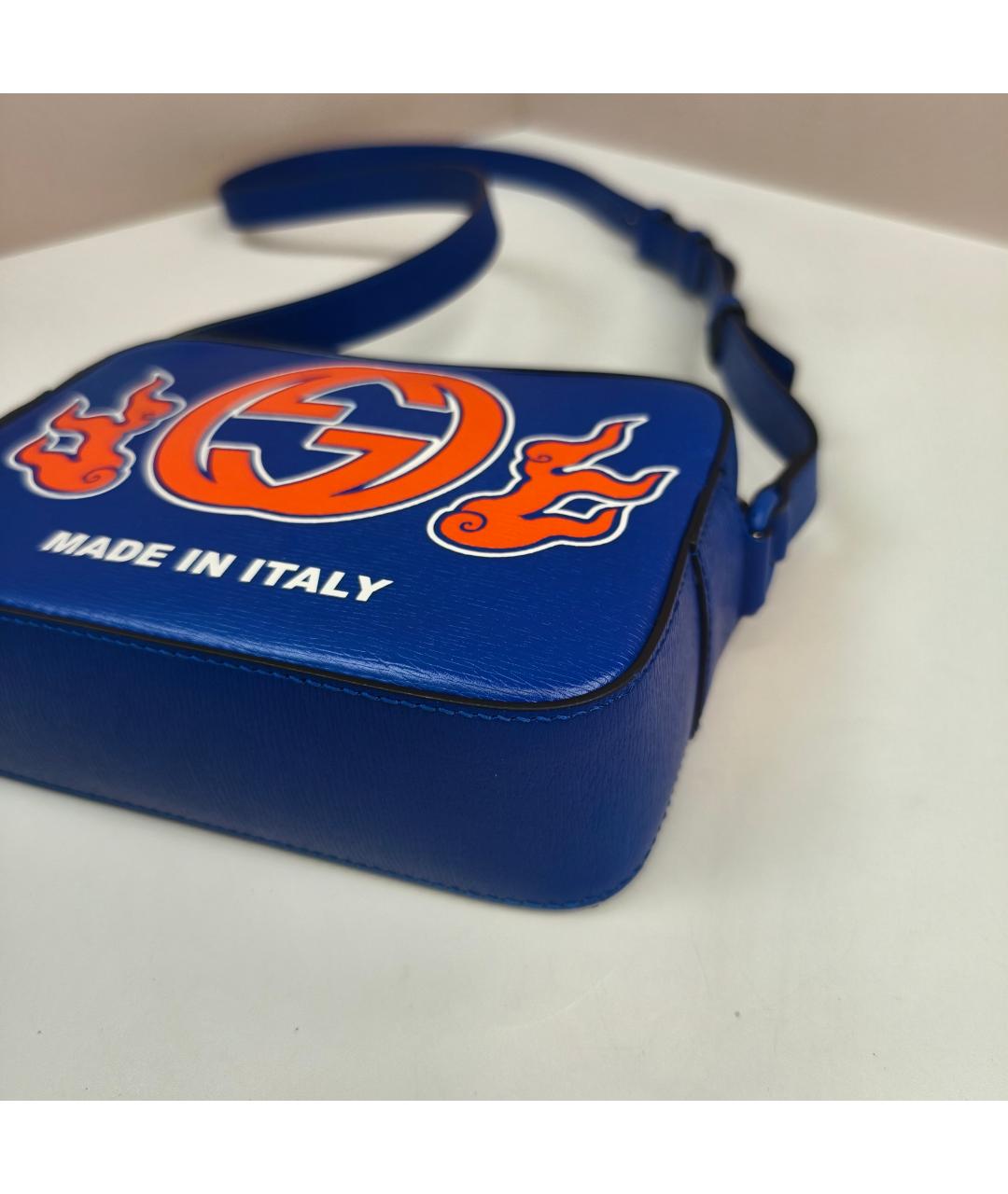 GUCCI Синяя кожаная сумка через плечо, фото 7