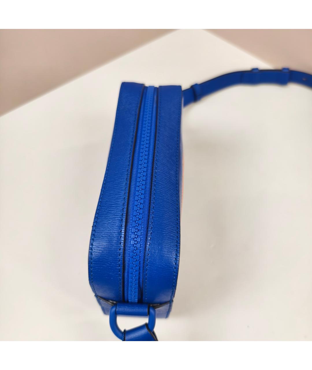 GUCCI Синяя кожаная сумка через плечо, фото 4