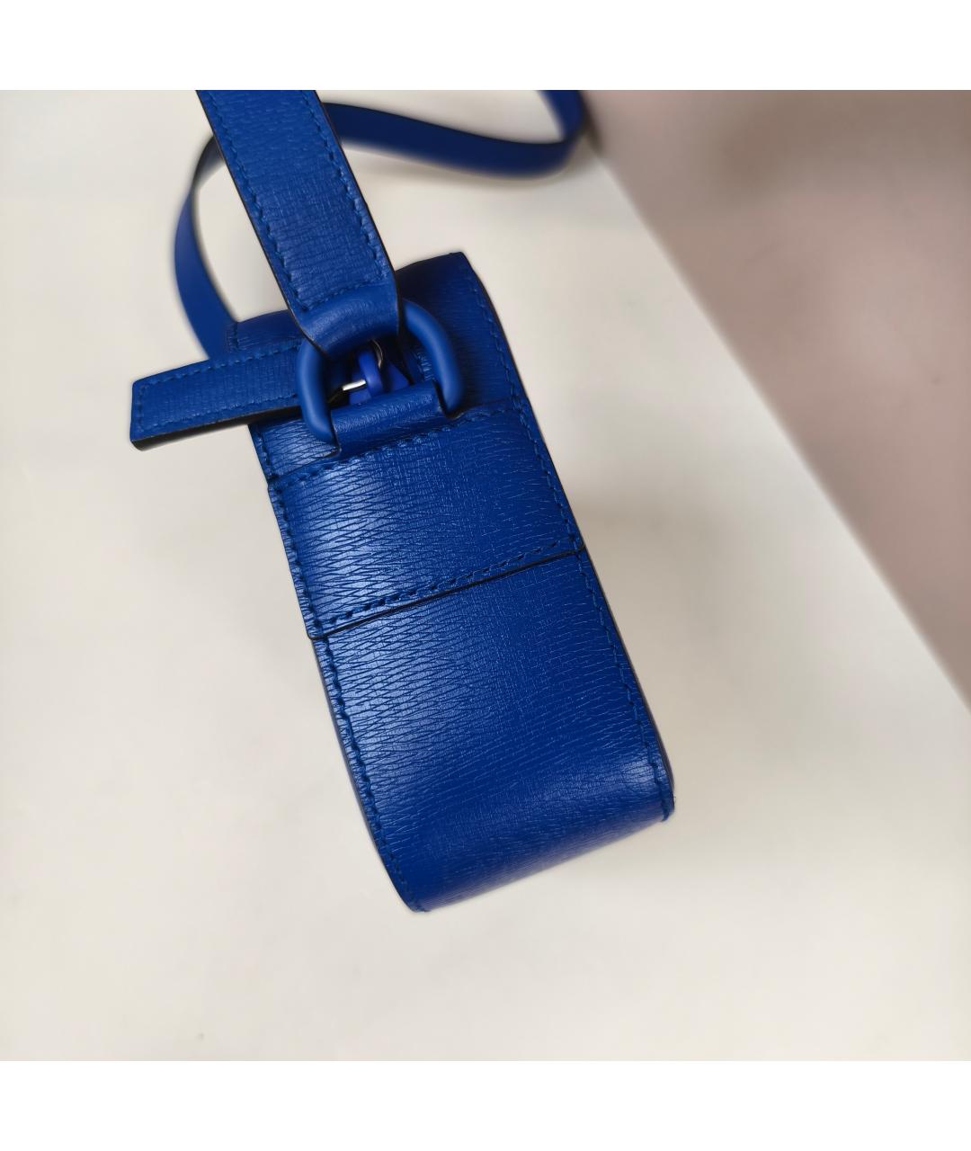 GUCCI Синяя кожаная сумка через плечо, фото 6