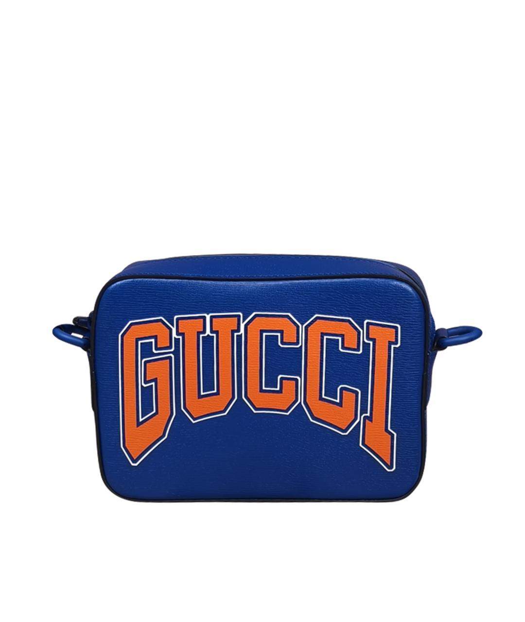 GUCCI Синяя кожаная сумка через плечо, фото 1