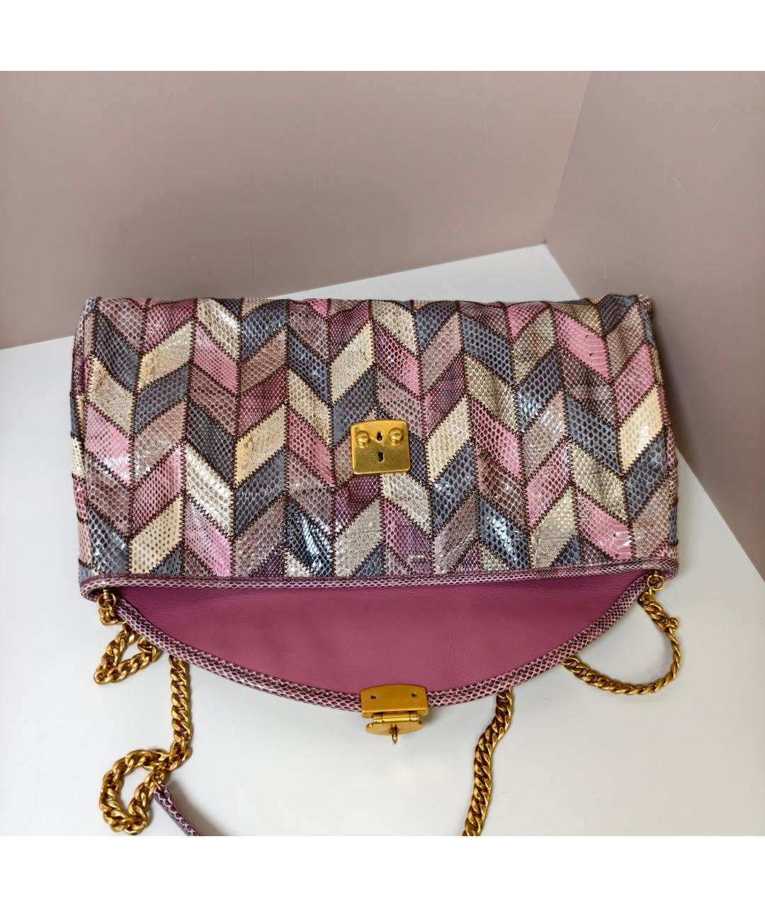 MIU MIU Розовая кожаная сумка через плечо, фото 3