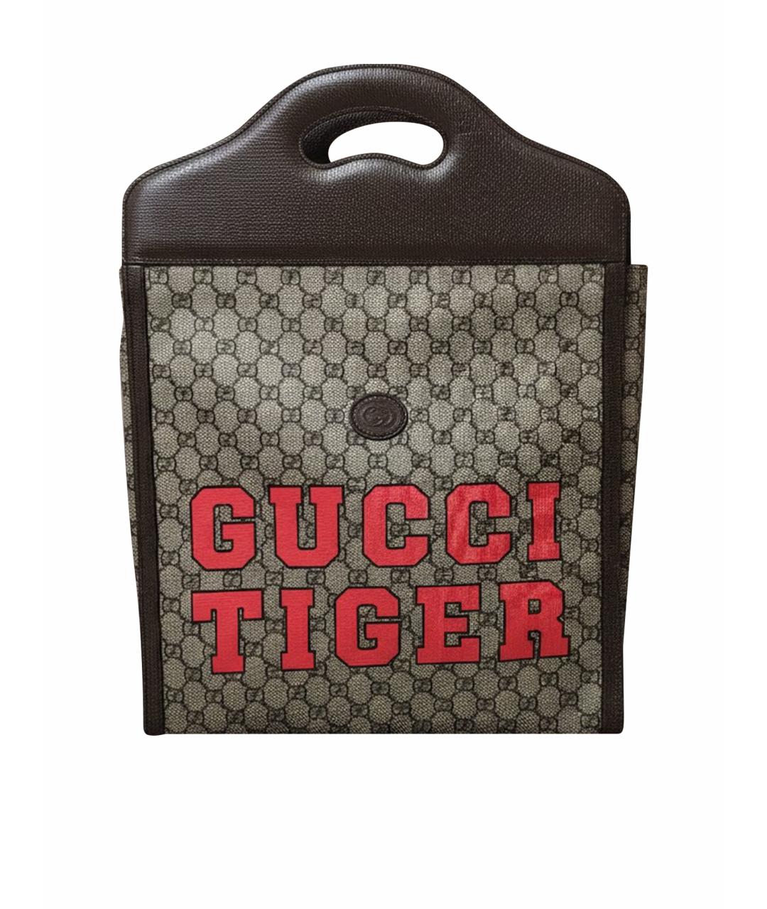 GUCCI Коричневая сумка с короткими ручками, фото 1