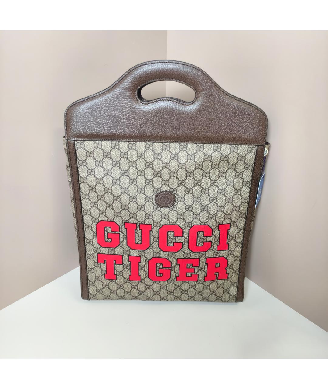 GUCCI Коричневая сумка с короткими ручками, фото 4