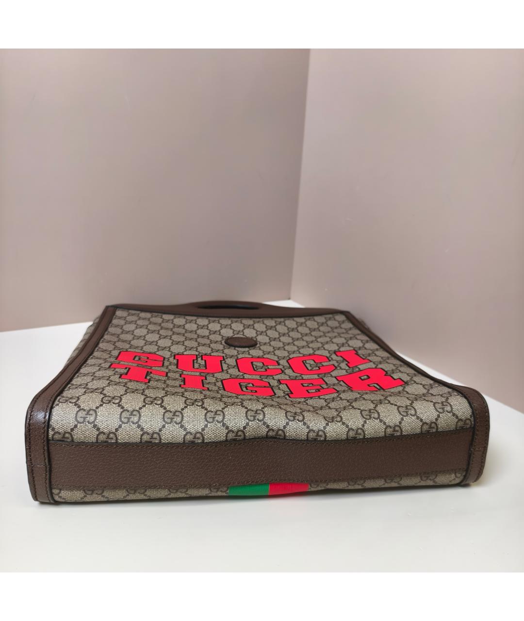 GUCCI Коричневая сумка с короткими ручками, фото 5