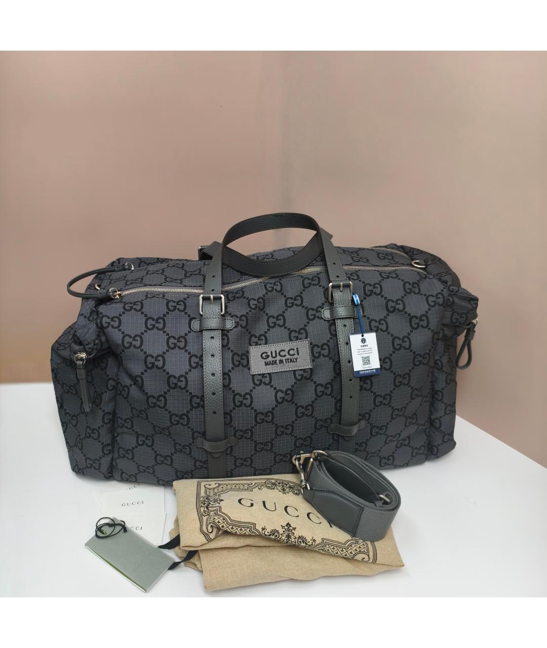 GUCCI Черная дорожная/спортивная сумка, фото 4