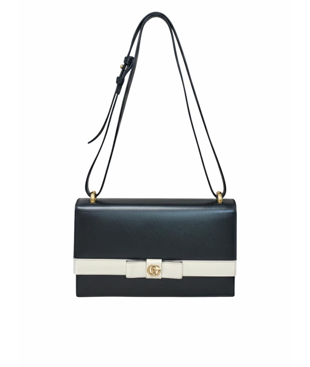 GUCCI Черная кожаная сумка через плечо, фото 1