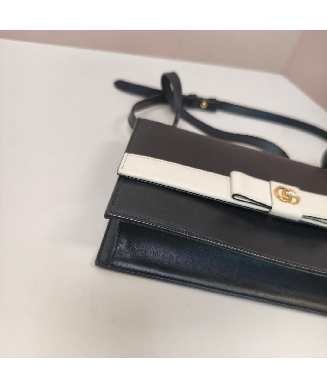 GUCCI Черная кожаная сумка через плечо, фото 2