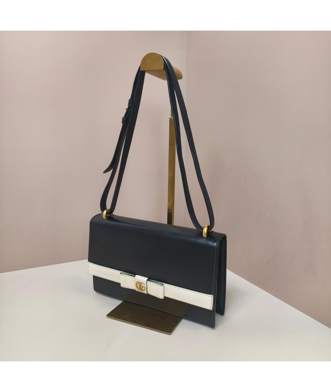 GUCCI Черная кожаная сумка через плечо, фото 4