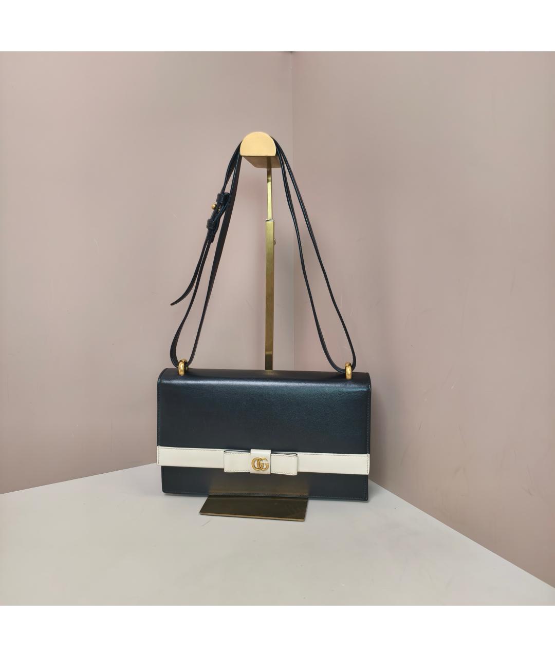 GUCCI Черная кожаная сумка через плечо, фото 10