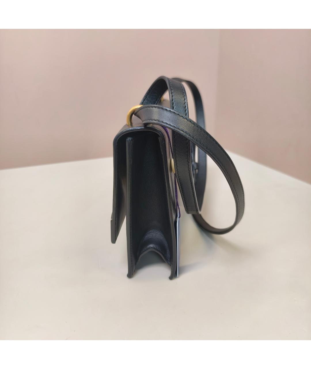 GUCCI Черная кожаная сумка через плечо, фото 5