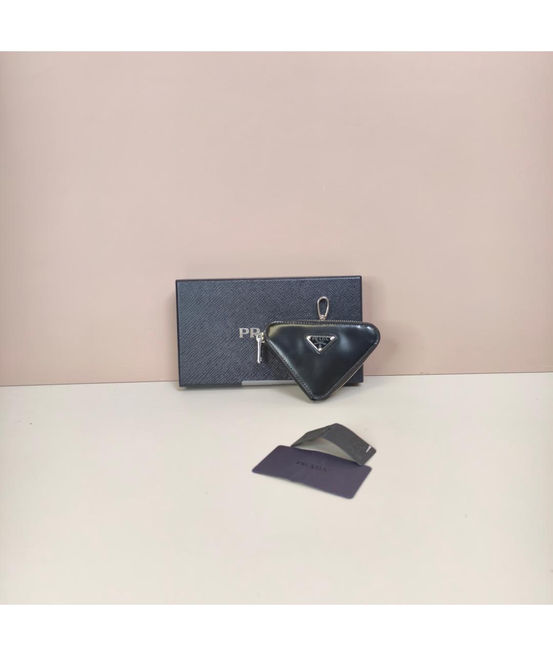 PRADA Черный кожаный кардхолдер, фото 2