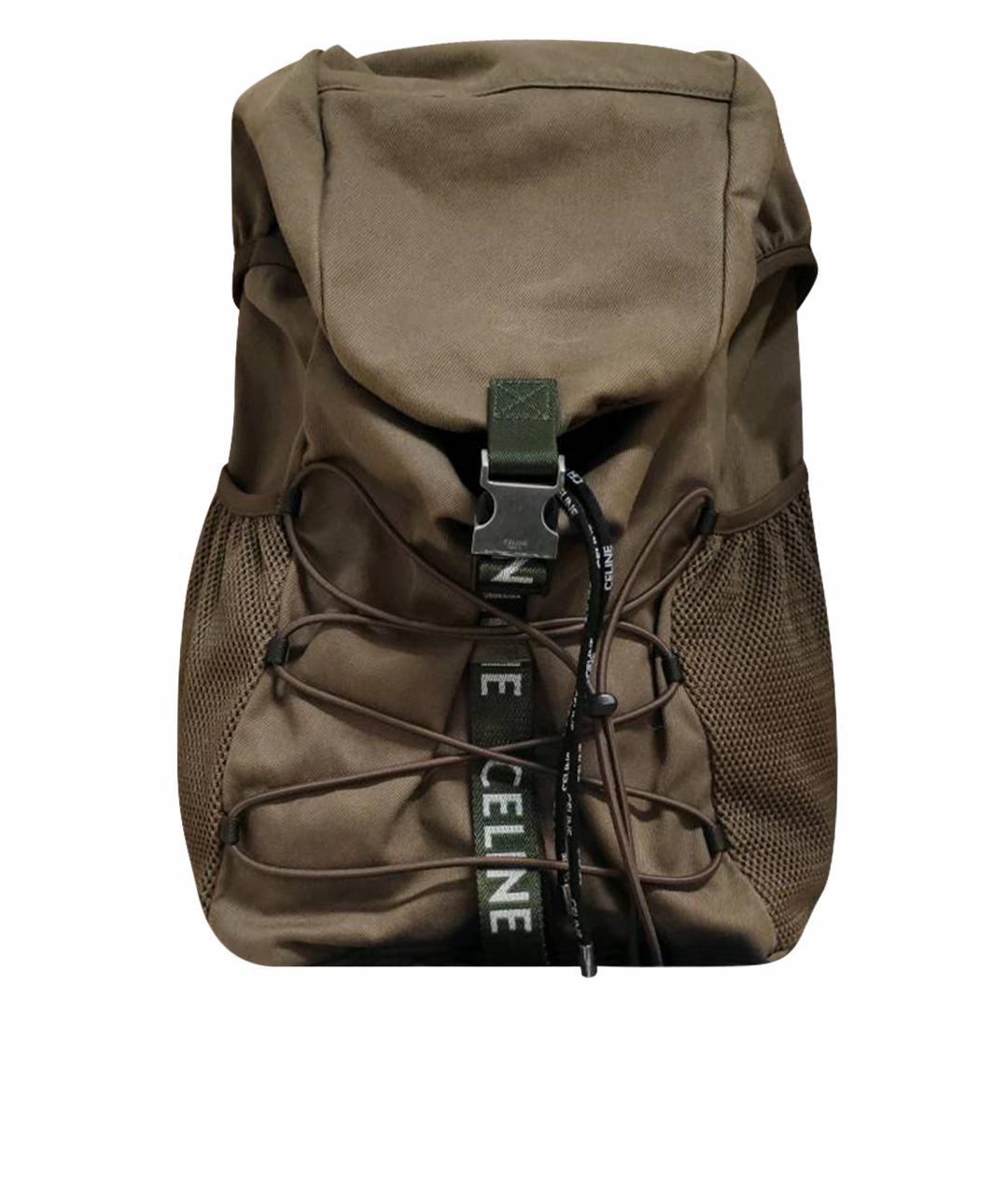 CELINE Хаки тканевый рюкзак, фото 1