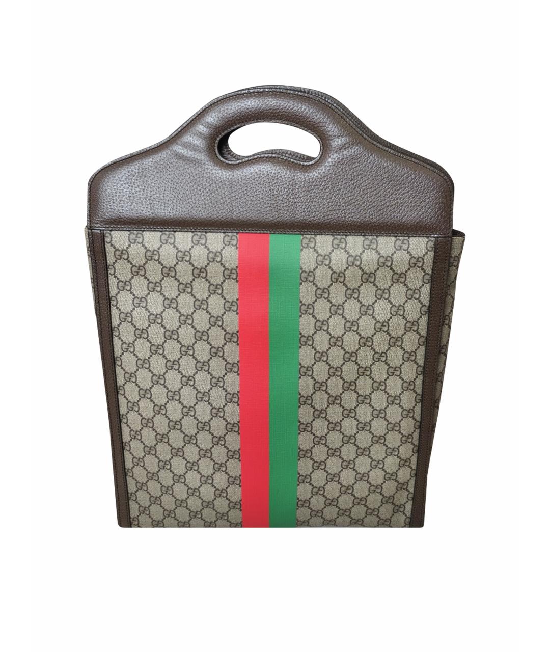 GUCCI Коричневая сумка с короткими ручками, фото 1