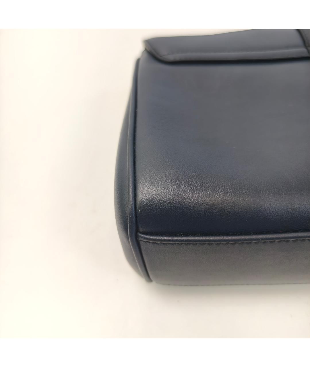 CELINE Темно-синяя кожаная сумка через плечо, фото 5