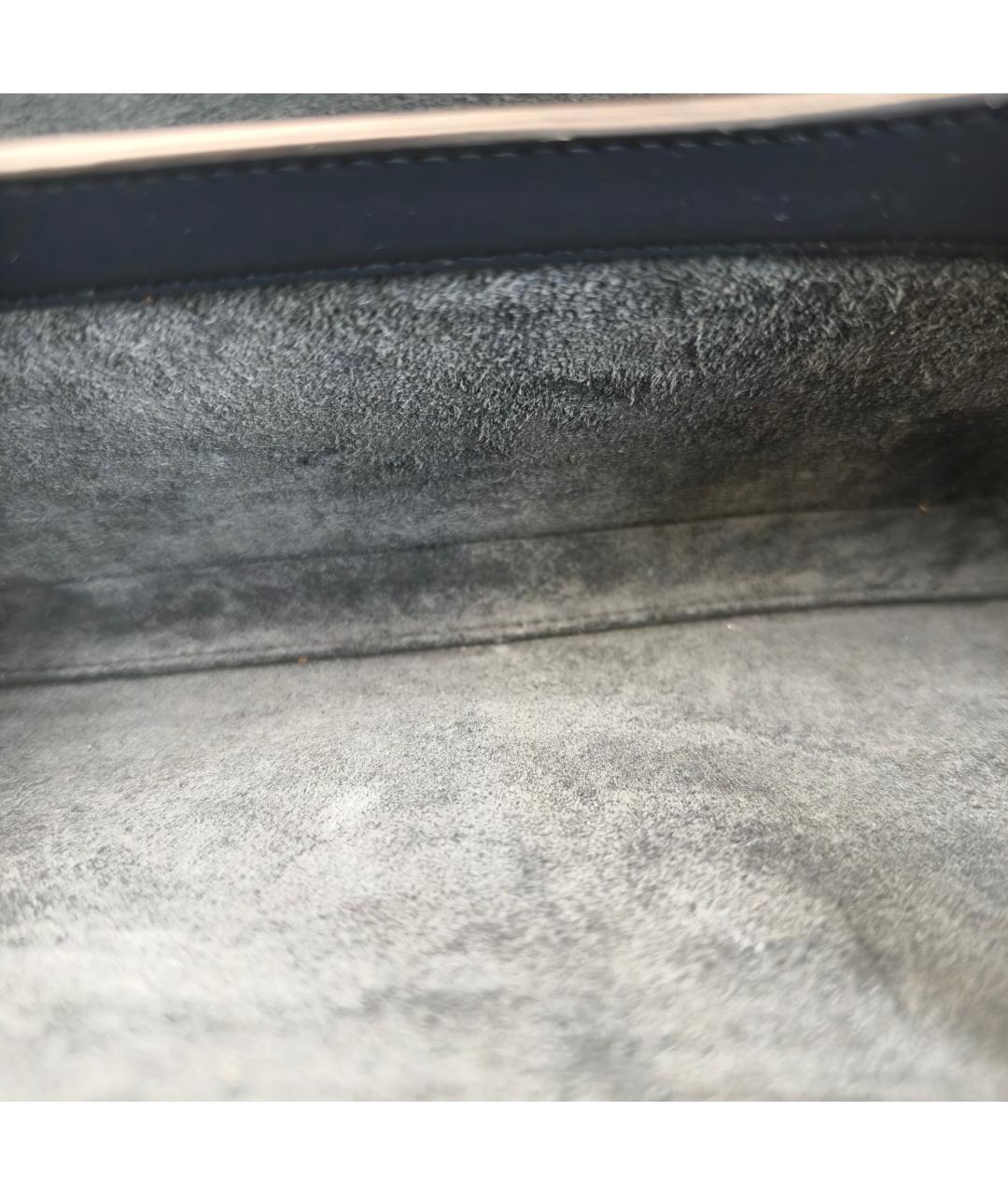 CELINE Темно-синяя кожаная сумка через плечо, фото 6